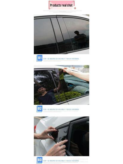 Nissan Kicks P15 Window Trim Door Frame Black Pillar Sticker 2016-2023