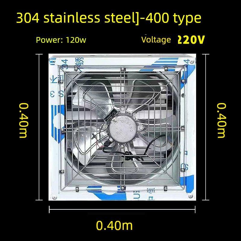 304 Stainless Steel Negative Pressure Fan Industrial Exhaust Fan Farm Ventilation Fan Workshop Factory Powerful Exhaust Fan