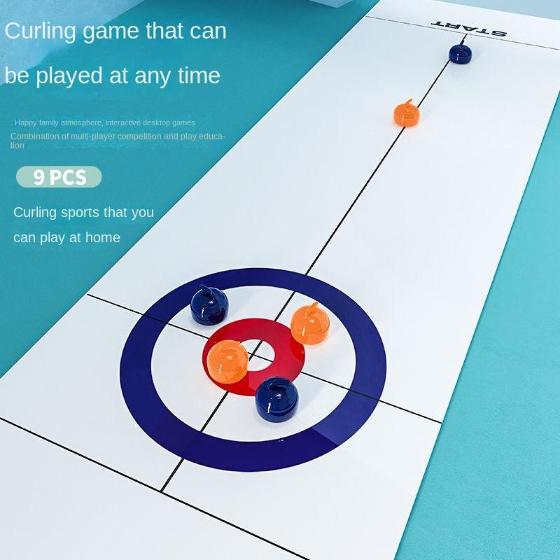 Aile İçin Eğlenceli Masa Oyunları Etkileşimli Masa Üstü Curling Oyunu Shuffleboard Gelişimsel Oyun Eğitim Oyuncak