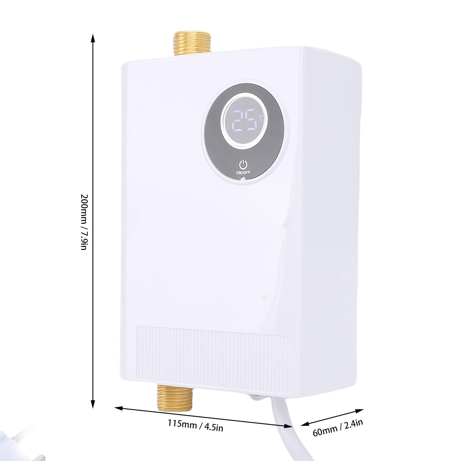 

Проточный водонагреватель Мини с переменной частотой и постоянной температурой для кухни, квартиры, ванной комнаты, дома на колесах Белый EU 220V белый