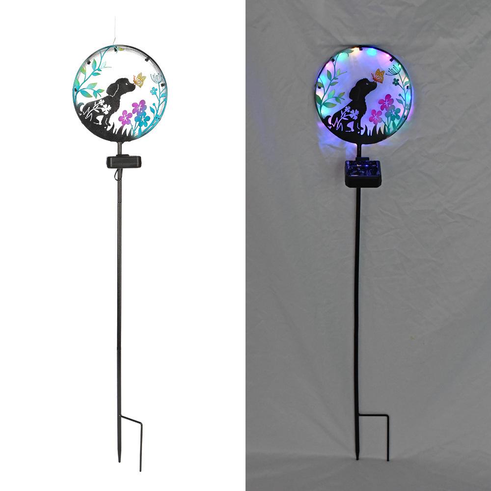 Rainproof Solar Wrought Iron Decorative Garden Light