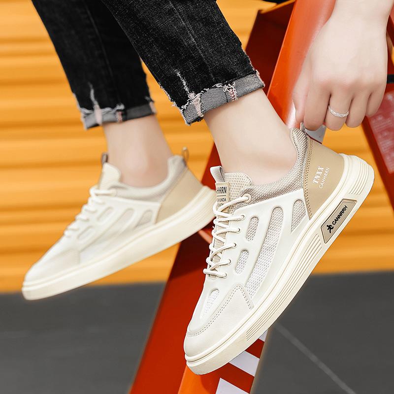 Men's Breathable Sneakers Trend High Quality Soft Sole Vulcanized Shoes Mens Lace-up Casual Tennis Shoes New Zapatillas