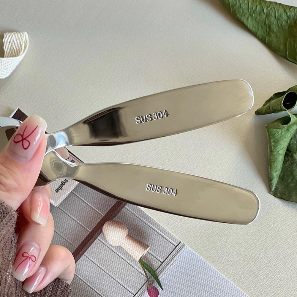 Toddler 304 Stainless Steel Spoon Fork Cute Short Handle Children's Tableware Baby Eating Utensils Thickened Dinnerware for Kids