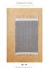 Handwoven Cotton Fishbone Pattern Floor Mat, Machine Washable, Long Strip Design for Bedside or Cloakroom