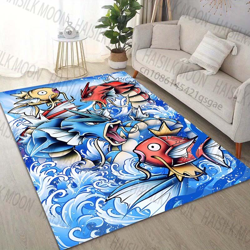 Japan Pokémon Gyarados Print Carpet for Living Room Bedroom Kid's Room Home Decor Area Rug Sofa Cloakroom Play Mat for Gifts