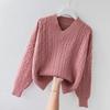 Autumn New Women's Soft Waxy Inner with Autumn and Winter New Retro Twist Lazy Wind Pullover Bottoming Sweater