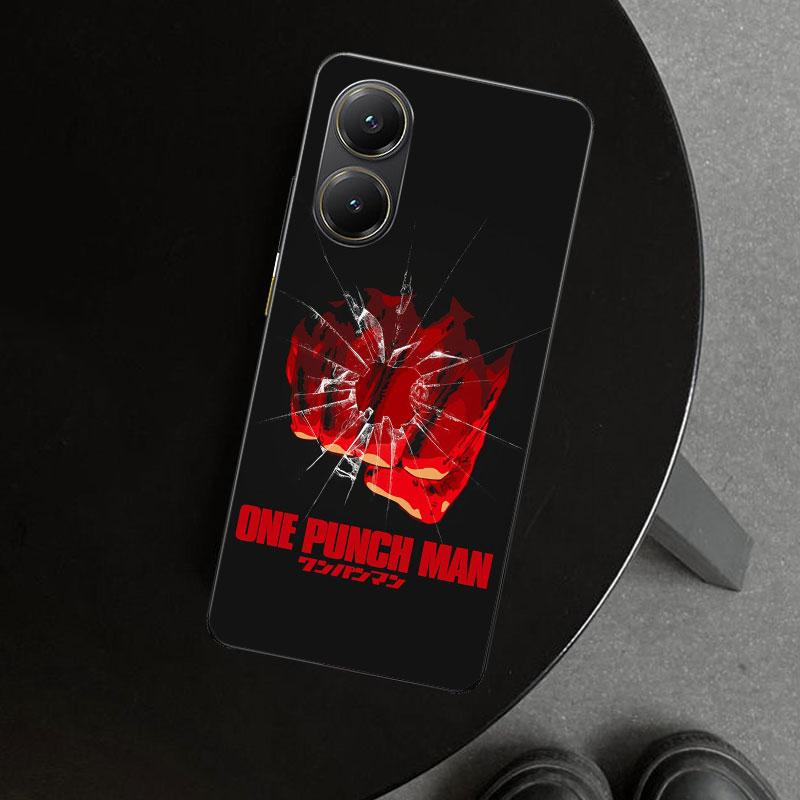 One P-Punch-Man Saitama King Phone Case Cover for Xiaomi Poco X6 X5 X7 Pro F7 Ultra Redmi 15C 15 13C 13 12C 12 10C 10 10A 9C 9A