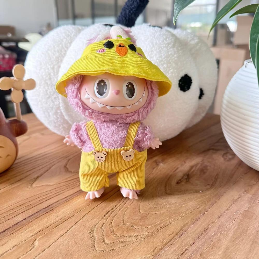Cute Mini Plush Doll'S Bib Pants 17cm Labubu I II Idol Dolls Sitting Party Clothing Outfit Accessories For Korea Kpop Exo