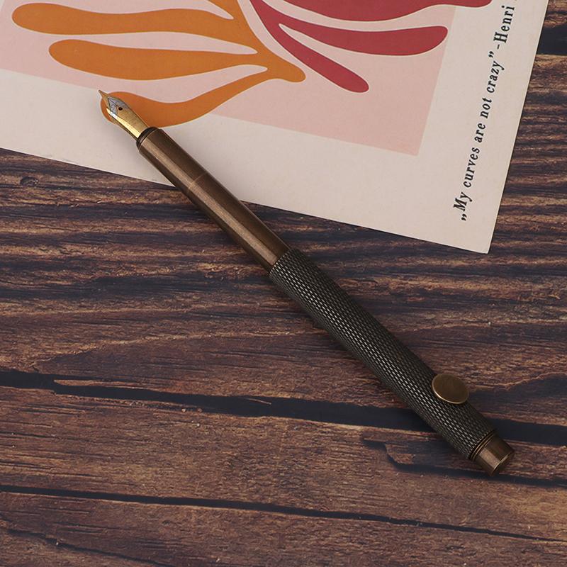 Luxury Brass Fountain Pen Ef/F/Bent Nib Business Office School Supplies Pen