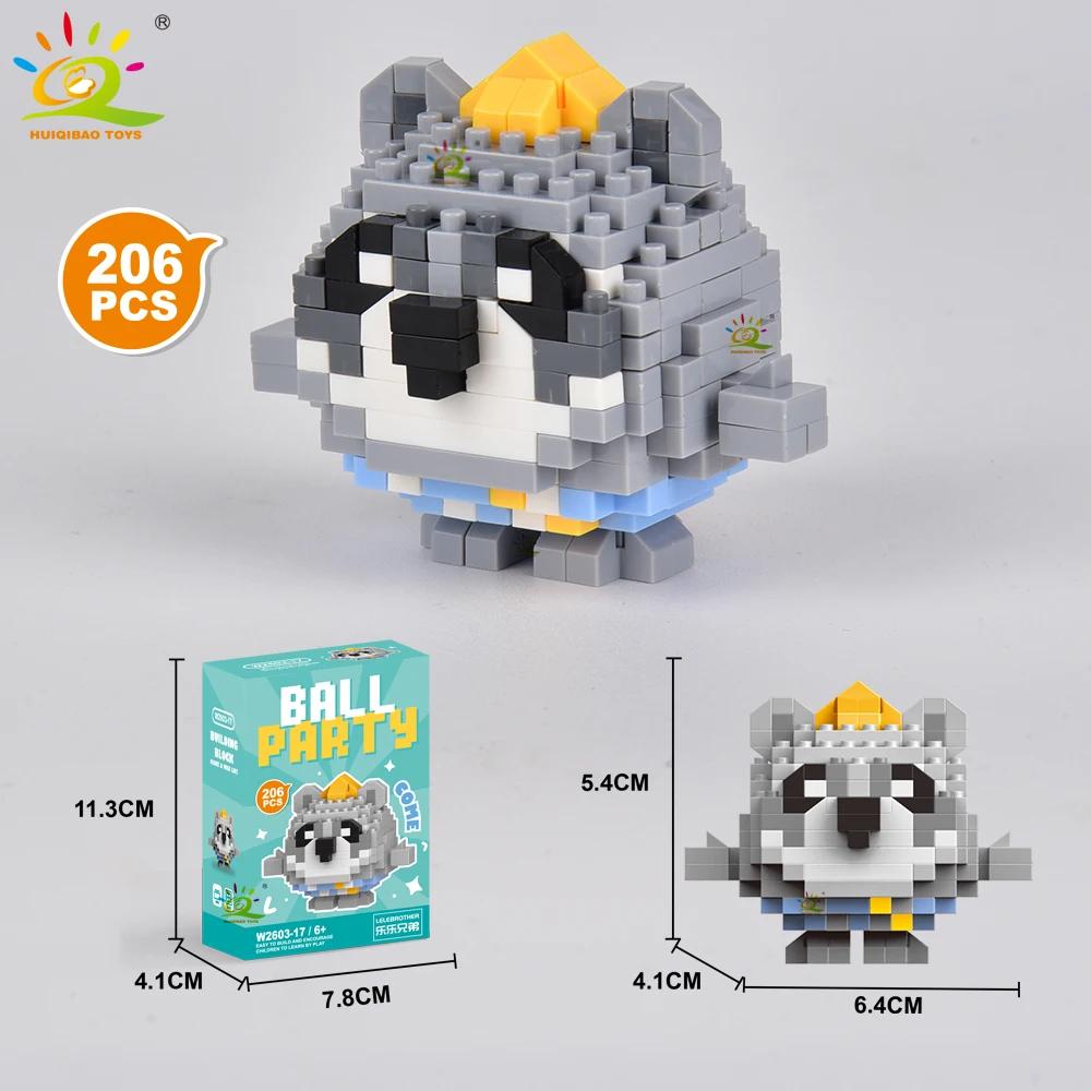 HUIQIBAO MOC Tier Mikro-Baustein Mini Niedlich 3D Diamant Modellstein DIY Stadtbau Spielzeug für Kinder Schreibtischdekoration