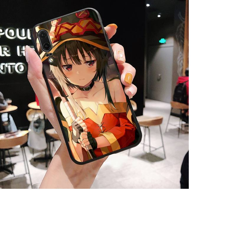 Japan Anime Konosuba Megumin Telefonkasten für Huawei P30 plus P8 lite P9 lite Zurück Coque für Psmart P20 pro P10 lite