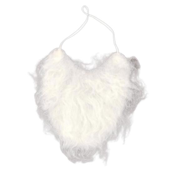 Santa Claus Beard Realistic Curly Fluffy Soft Elastic Band Costume Accessories Adults/Kids Christmas Performance Santa Fake White Handlebar