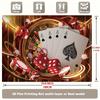 VIKAMA Lyxig Kasinotema Väggbonad Ess i Spader Pokerchips Tärningar Roulett Röd Guld Lyx Spelrum Festinredning