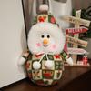 Kawaii 35CM Dress Up Snowman Plush Toy Lovely Christmas Snowman Plushie Doll Surprise Xmas Home Decoration Gift