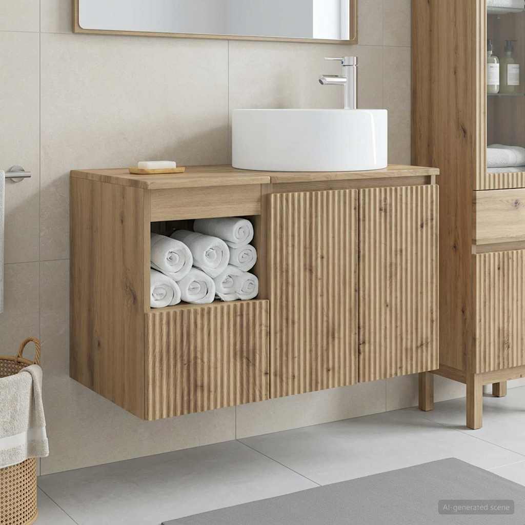 Bathroom Furniture Set 2 Pcs. Artisan Oak Engineered Wood