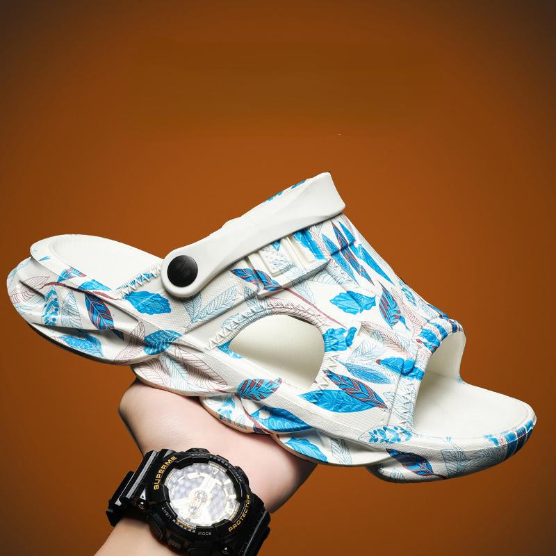 fashion Men Thick Platform Slippers Fashion Beach Sandals Man Slipper Anti-Slip Sandals Flip Flops Male Casual Indoor Dual-purpose Shoes