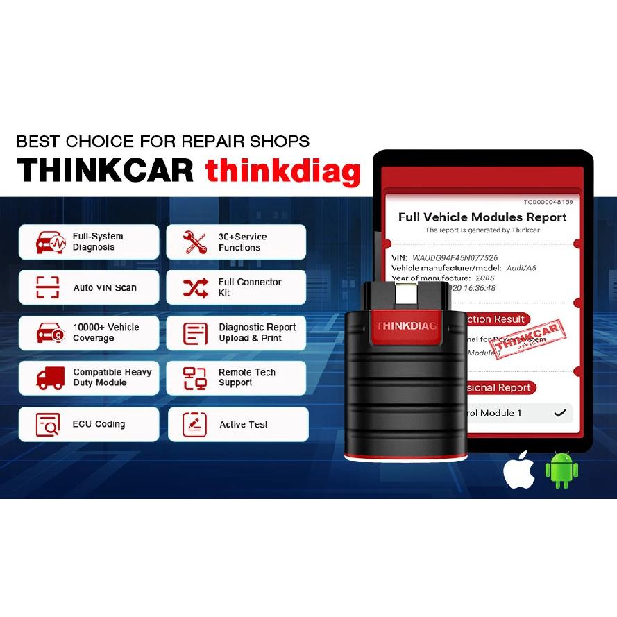 Thinkdiag Heißversion OBD2 Auto-Diagnosewerkzeuge Mit Vollem System 16 Reset 1 Jahr Kostenlos OBD2 Scanner PK X431 iDiag Easydiag 3.0