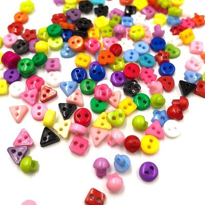 200PCS 6mm Mixed Mini Harz Winzige Knöpfe Handwerk Nähen Werkzeuge Dekorative Taste Scrapbooking DIY kinder