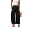 2026 New Spring/Summer Casual Washed Loose Wide-Leg Jeans for Women with Tie-Waist