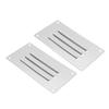2pcs Rectangle Stamped Louvered Vent 5 X 2.6in Mirror Polished 316 Stainless Steel Cabin Vent Louver Grill Cover for