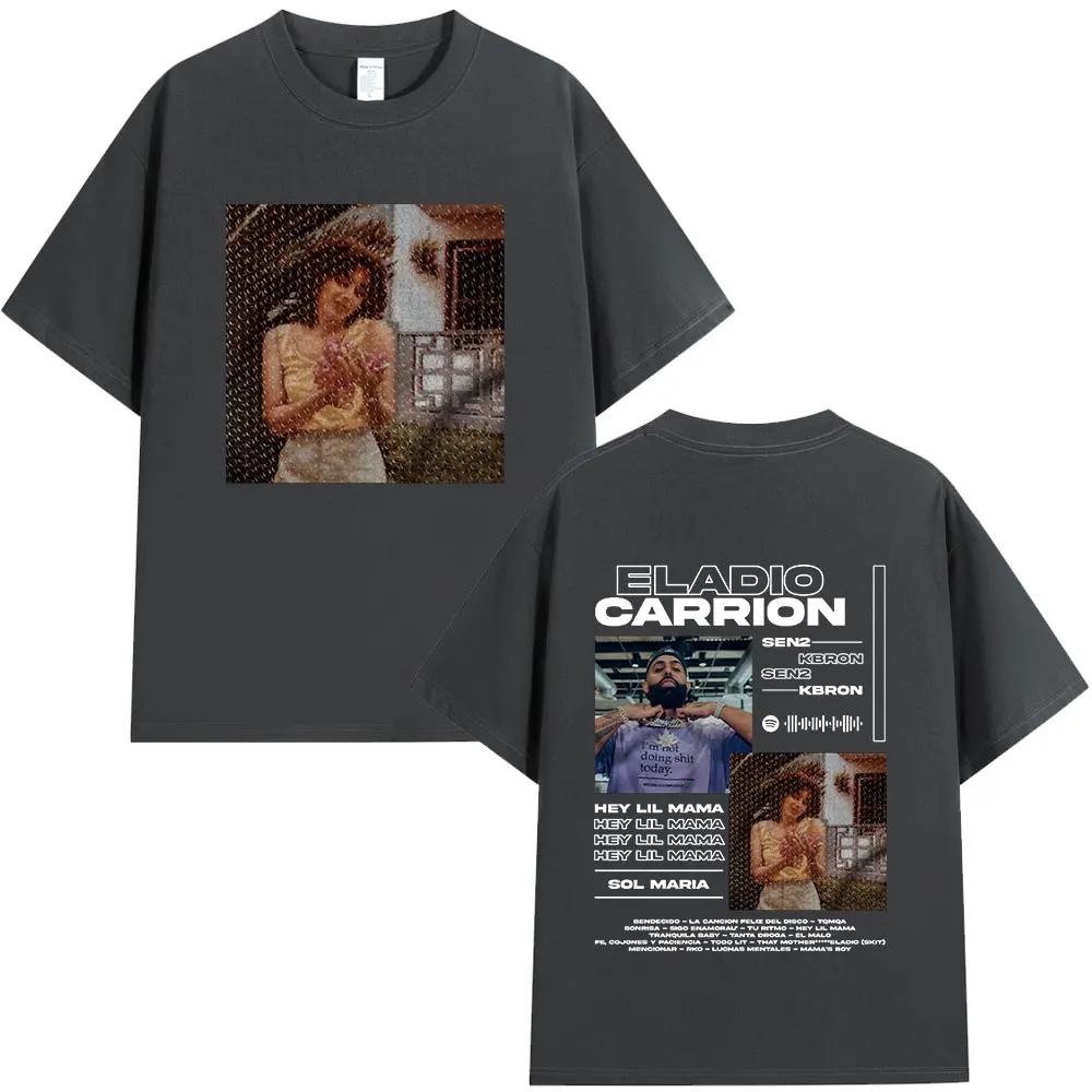 Eladio Carrion Sol Maria Album Merch Tshirt Unisex Women Clothing Short Sleeve Tshirts Cotton Casual Tshirts Harajuku Streetwear