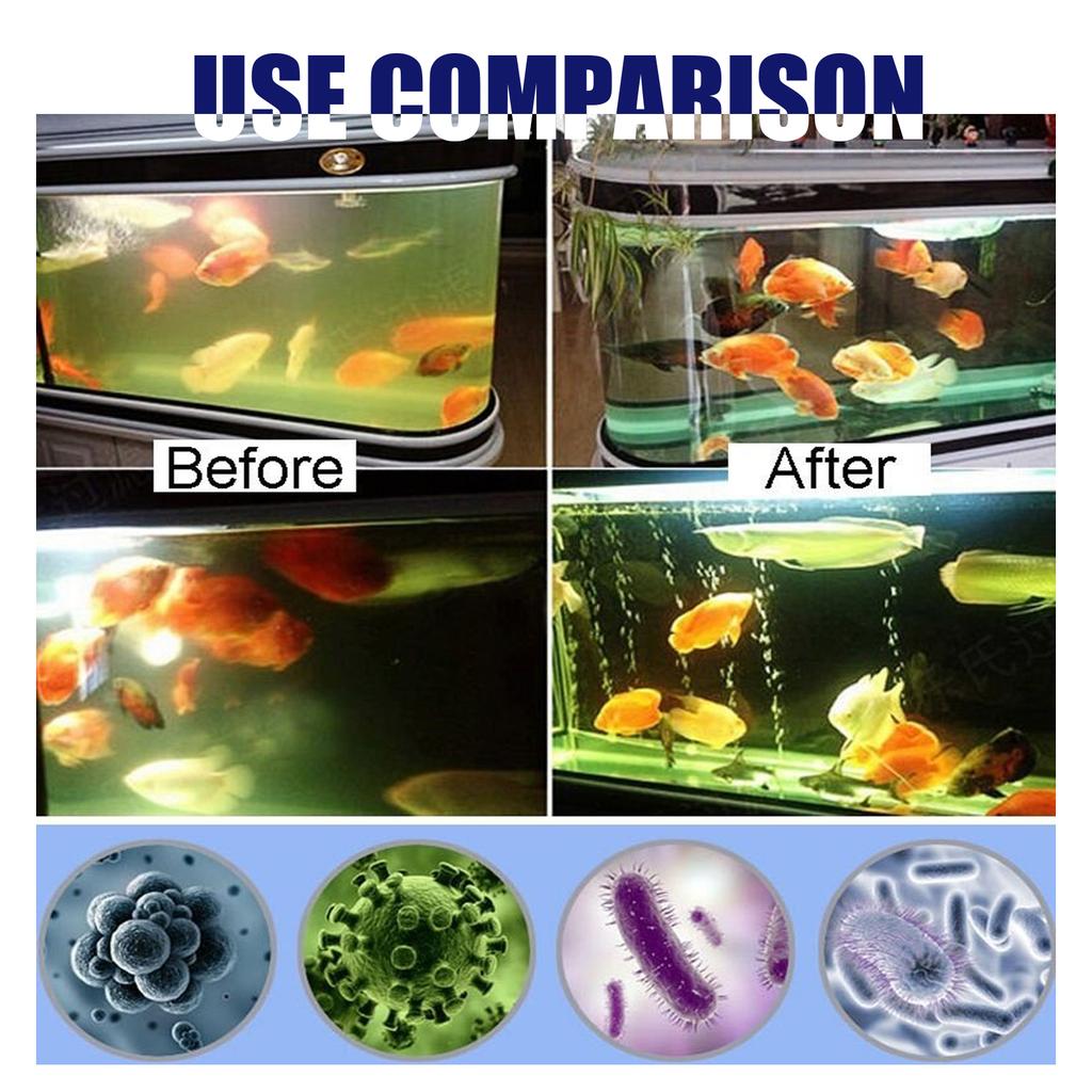Algae and Moss Remover Aquarium Cleaning and Algae Removal Agent, Fish Tank Moss Remover, Green Water Remover, Algae Remover