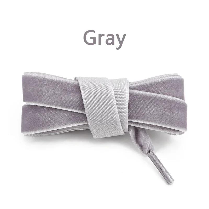 1.5CM Width Velvet Flat Shoelaces Snow Yarn Satin Silk Ribbon Shoelace Fashion Sneakers Shoe Laces for Woman 100/120/140/160cm