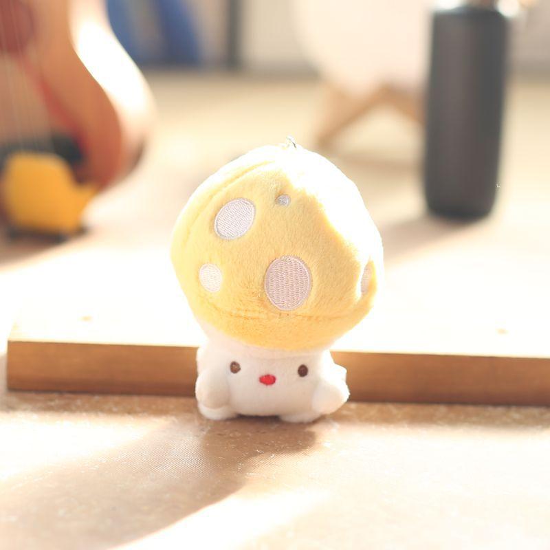 Cute Cute Dopamine Small Mushroom Pendant Plush Toy Doll Bag Hanging Keychain Doll Doll Doll