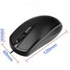 JIANDO Wired USB Silent 3-Button Optical Mouse, 1000 DPI, Ambidextrous Design, Compact, PC Mouse, WindowsMac Compatible, Black
