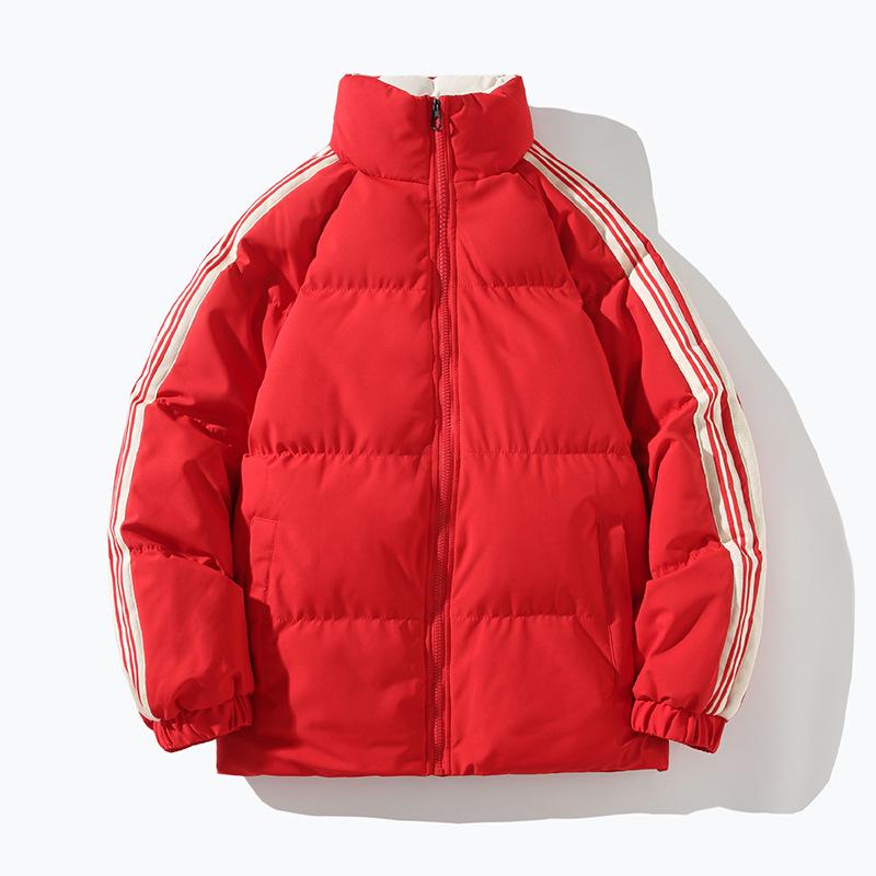 Winter Down Cotton-padded Clothes Men's Loose and Thickened Couple Bread Casual Cotton-padded Jacket Stand-up Collar Cotton-padded Clothes