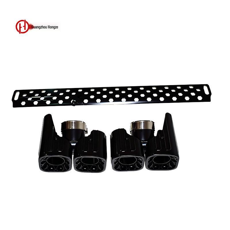 

20-26 Land Rover Defender 90/110 Modified Quad Outlet Tailpipe - Square/Round Black Stainless Steel Exhaust
