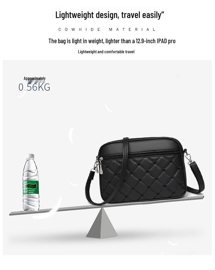 Damen Bestickte Diamantmuster Mehrschichtige Umhänge-Schultertasche für Mütter