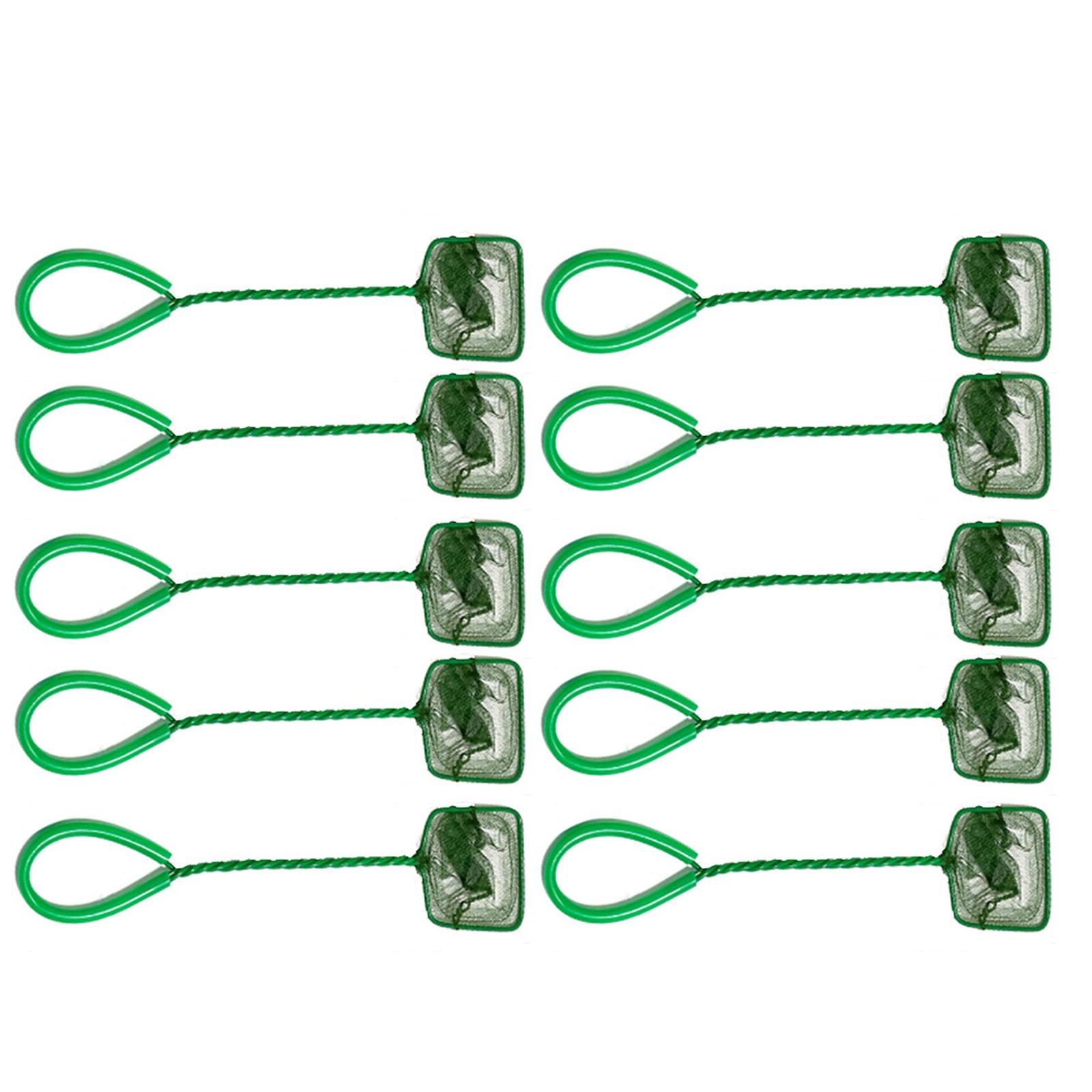 

10 шт. Сачок для аквариумных рыбок, инструмент для безопасного отлова и чистки аквариума, с эргономичной ручкой для использования в офисе и дома A