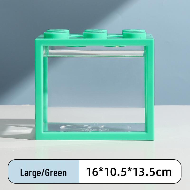 Transparent Desktop Aquarium: Fighting Fish, Jellyfish, Goldfish Tank with Street Stall Stand Design