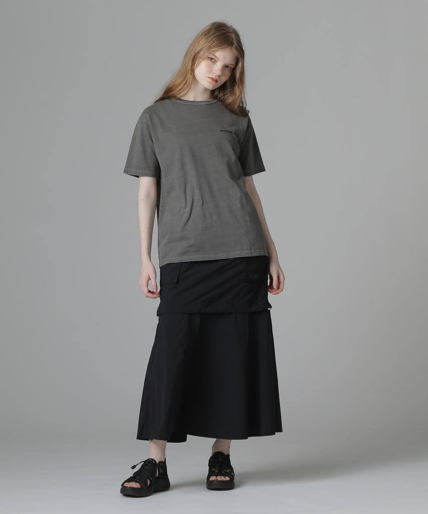 Avirex FADE WASH PRINT F T-SHIRT, Women's, 410, Charcoal, 783-5135604