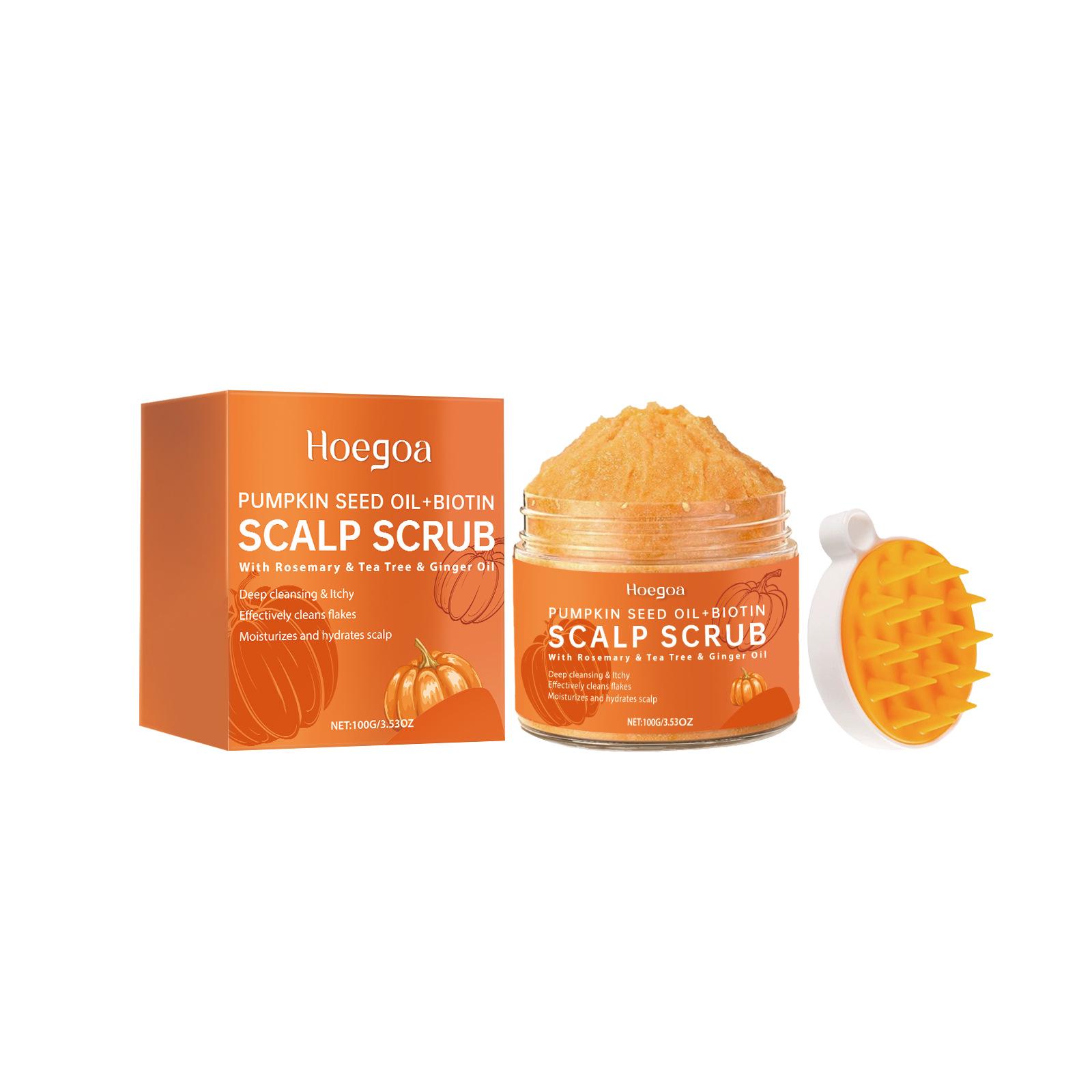 HOEGOA Pumpkin Head Scrub: Gentle Cleansing & Moisturizing Exfoliant