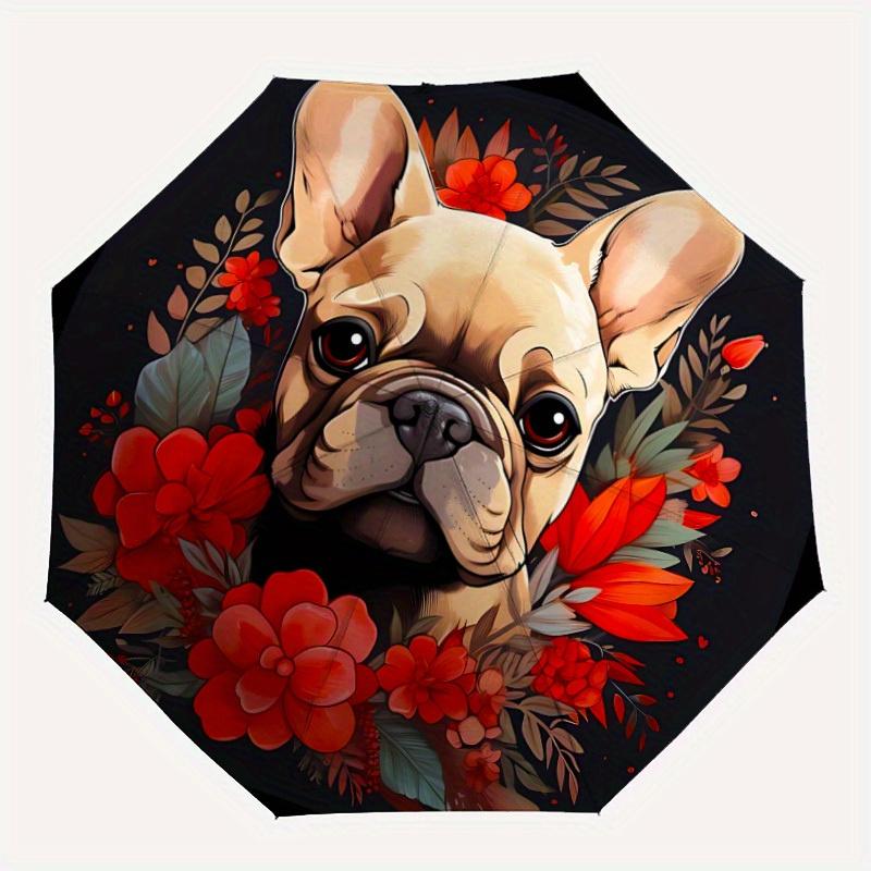 

1pc French Bulldog Automatic Open/close, All-Season Portable Folding Umbrella for Friends, Travel, Everyday yy250812131