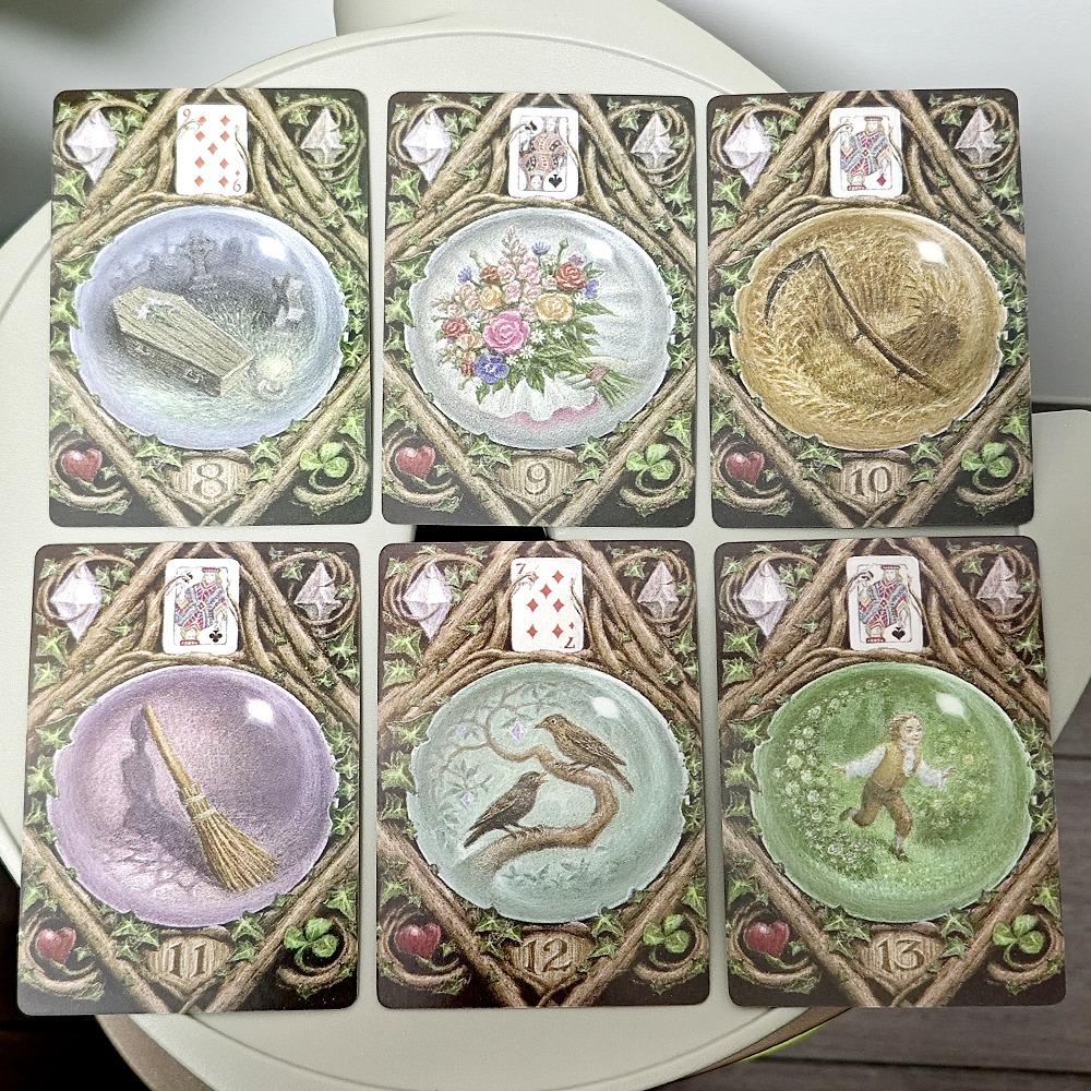 10,4*7,3 cm Oracolul Lenormand fermecat 39 de cărți magice pentru a-ți dezvălui adevăratul sine și destinul tău