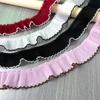 5yards Chiffon Pleated Dog Teeth Lace 8-Color DIY Clothes Hat Home Textile Ornaments Multi-purpose Sewing Accessories