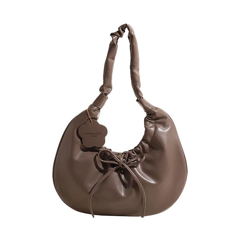 Geantă de umăr geantă elegantă de înaltă calitate textură feminină nouă de toamnă și iarnă geantă crossbody versatilă în formă de semilună