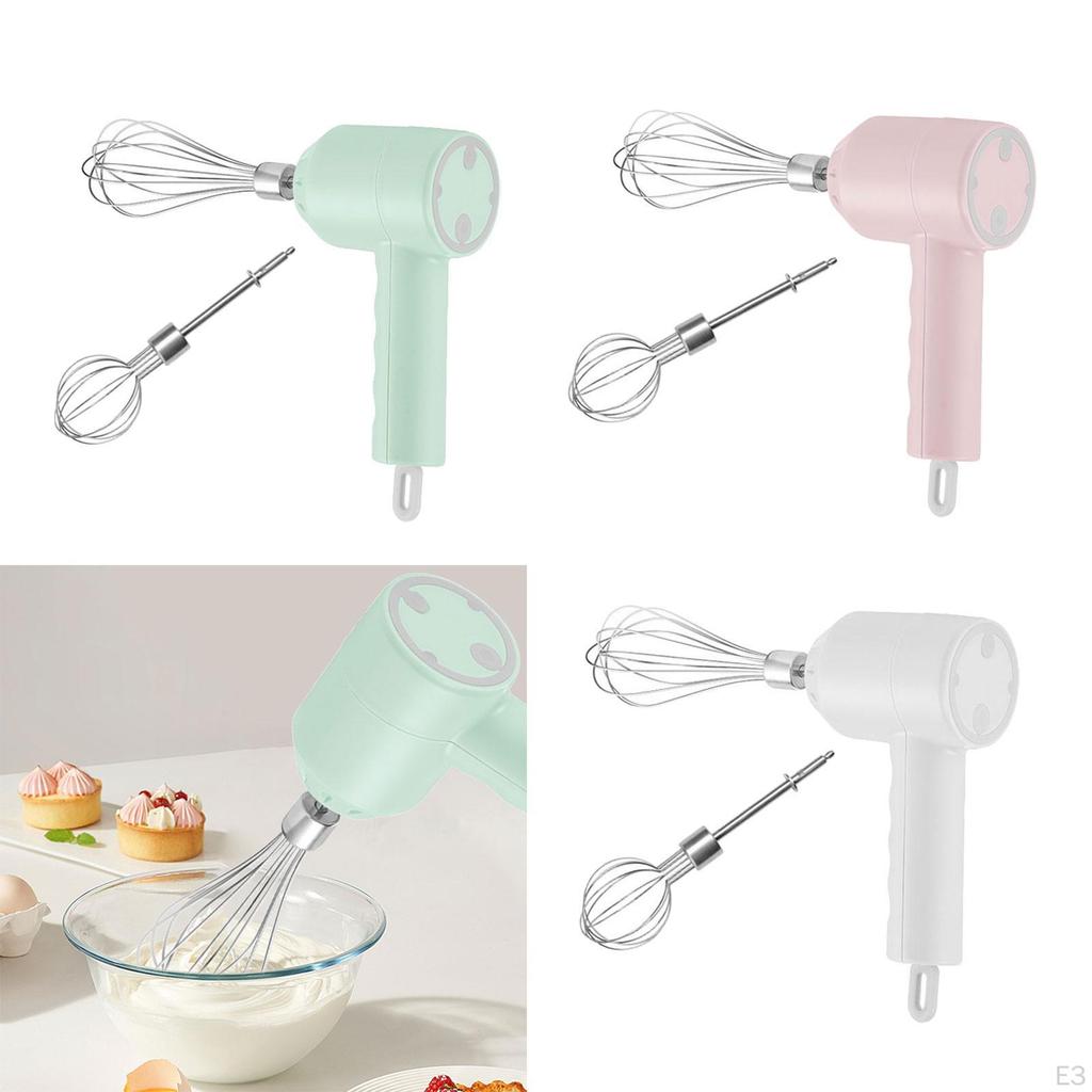Hand Mixer Rechargable Kitchen Gadgets Cordless for Beating Whisking Light Green