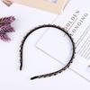 Punk Black PU Leather Headwear Korean Hair Hoop Women Hair Band Hair Accessories PU Chains Headband