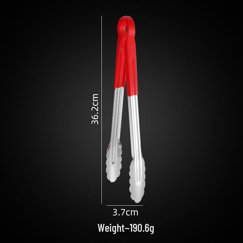 LONSAN 14-Inch Thickened 304 Stainless Steel Food Tongs (2-Pack)