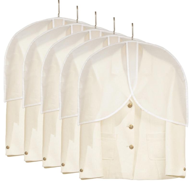 5 Pack Foldable PEVA Clothes Protectors Shoulder Covers For Hanging Garments Closet Dustproof Storage Solution Home Use 1 790₽