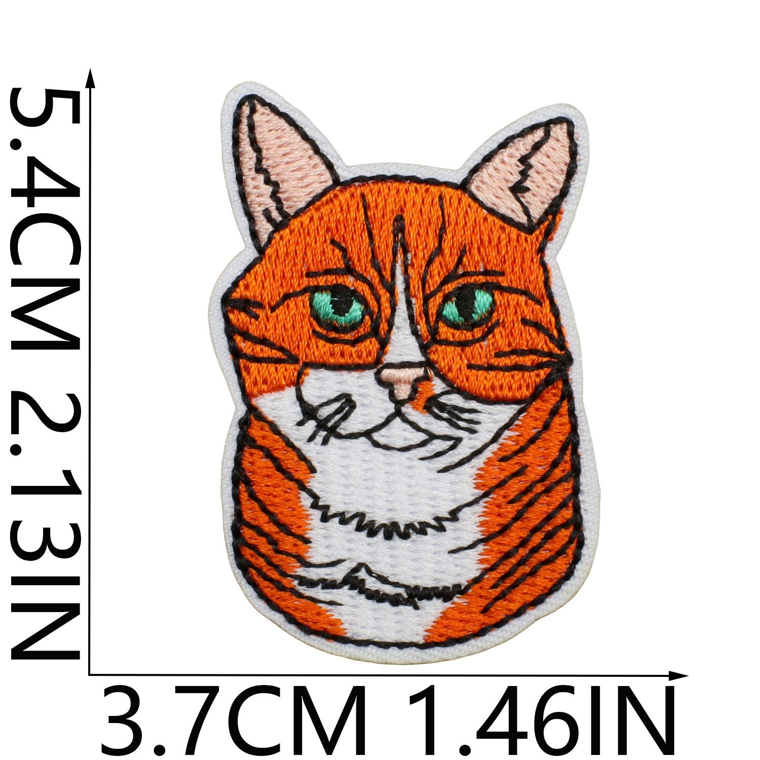 Cute Kitten Cat Embroidery Cloth Sticker Computer Embroidery Label Cat Cartoon Embroidery Patch Sticker Decorative Embroidery Chapter Boy no. 1_3 pieces