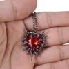Thorns Heart Pendant Necklace with Crystal Embellishments Fashionable Clavicle Chain Elegant Neckchain for Women