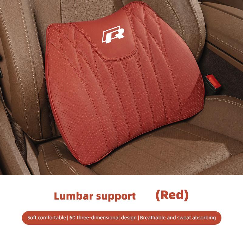 Car Seat Cushion Cover Lumbar Support Waist Cushioning For VW GTI Polo Golf Passat B6 Jetta Tiguan Arteon CC Taigo T-ROC Hub Cap