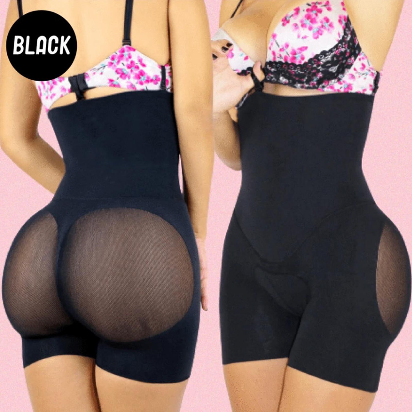 

Женский корсет для живота с высокой талией, высокоэластичный бесшовный корсет для поднятия бедер S чёрный