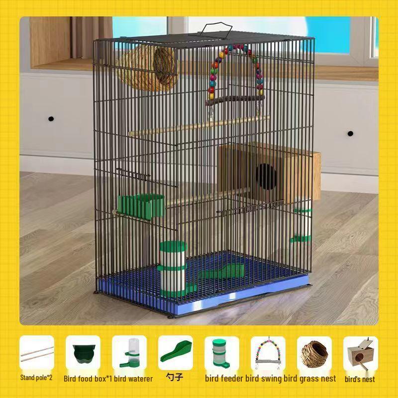 Large Parrot & Bird Cage for Budgies, Peonies, Wrens, Starlings & More