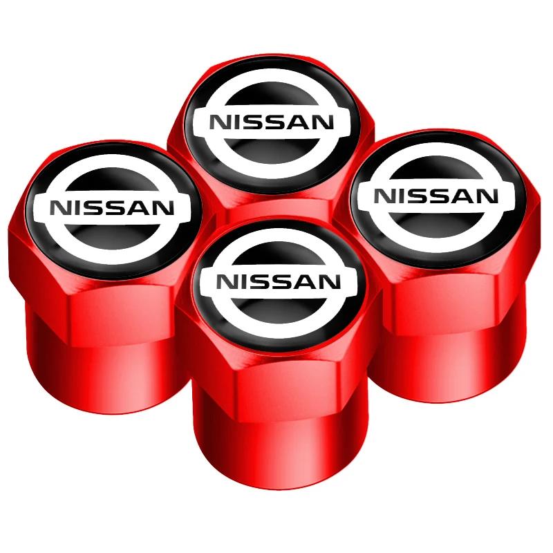 4pcs auto Metal Wheel Tire Valve Caps Stem case for Nissan X-trail Qashqai Note Juke Sentra Patrol Navara Micra car accessories